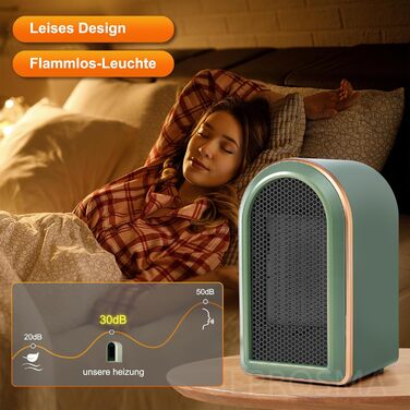 Маленький, енергозберігаючий, портативний вентилятор-обігрівач для ванної кімнати, міні-керамічний PTC-обігрівач, електричний/термометр/безполум&39яний/тихий/1200 Вт/800 Вт, захист від перегріву та перекидання, підключається до мережі