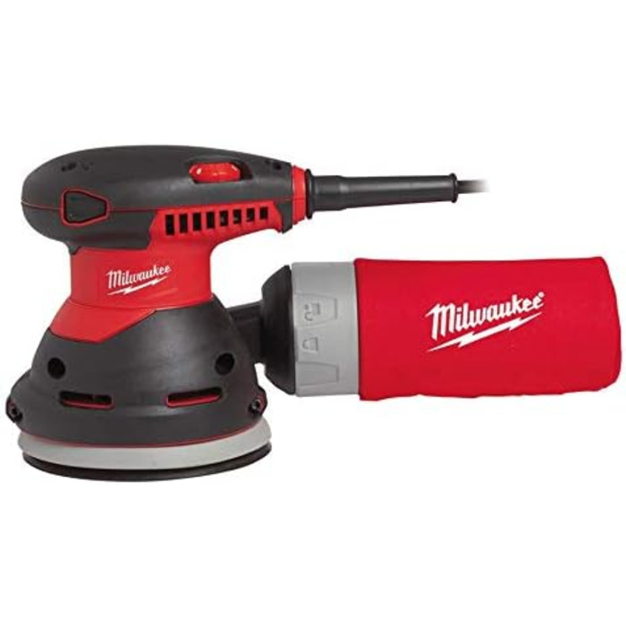 Ексцентрикова шліфувальна машина Milwaukee Ros125e - 300 Вт Ø125 мм 3 абразиви, сумка для транспортування - 4933433180