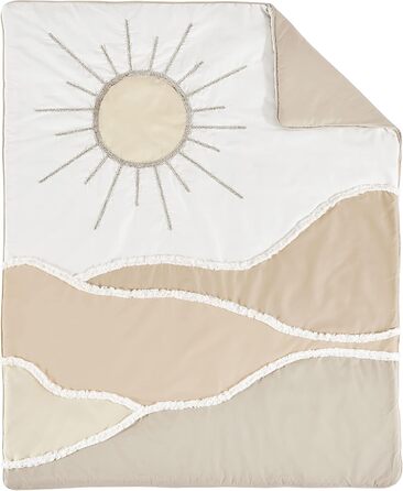 Дитяча дитяча хлопчик або дівчинка 4 шт. Комплект постільної білизни для дитячого ліжечка Нейтральний світло-коричневий бежевий сл