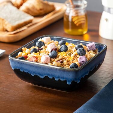 Столовий сервіз квадратний посуд з реактивною глазур'ю посуд 12 предметів посуд з кераміки набір посуду з обідньою тарілкою, десер