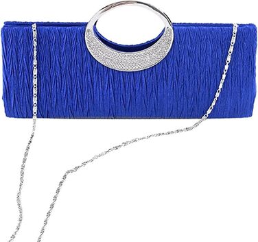 Клатч жіночий, сумочка-клатч, кристали, стрази, вечірня сумочка, гаманець, для нареченої, на весілля, вечірку, чорний, білий, срібний, королівський синій