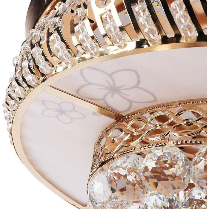 Безшумна лампа для вентилятора Сучасні кришталеві стельові вентилятори з підсвічуванням 3 кольори 6 швидкостей з пультом дистанцій