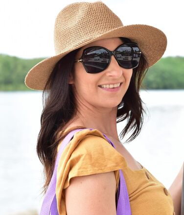 Жіноча панама-капелюх від сонця з тонкою стрічкою, солом&39яний капелюх, капелюх-флоппі, літній капелюх, капелюх-федора styleBREAKER, один розмір, білий