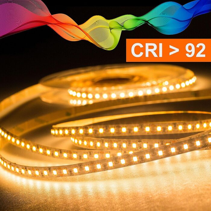 Світлодіодна стрічка Mextronic 2835 Теплий білий (2700K) CRI 92 36W 5 метрів 24V IP44