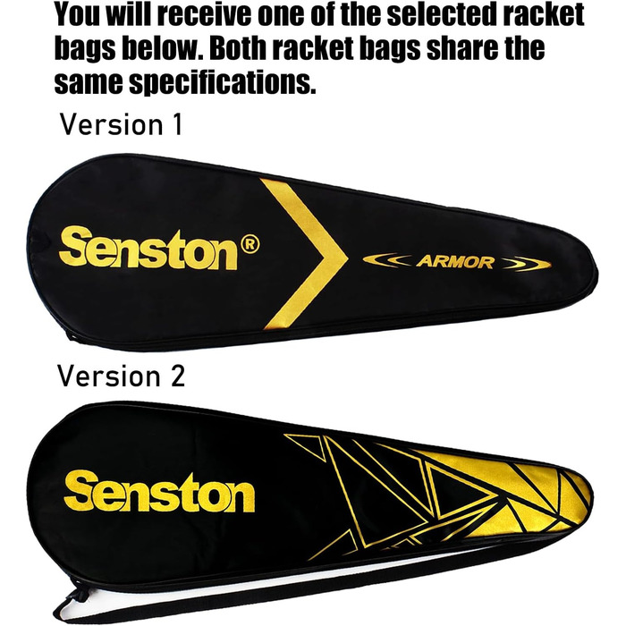 Набір для бадмінтону Senston Graphite, легка ракетка для бадмінтону з сумкою для ракеток, ракетка для бадмінтону для тренувань, розваг, рубіново-червоний рубіново-синій