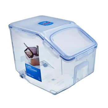 Контейнер Lock&Lock PP Classic для сипучих продуктів з кришкою з мірним стаканом 12 л 35 x 23 x 27 см Герметичний контейнер для зберігання круп, цукру, борошна та інших сипучих продуктів 12 л
