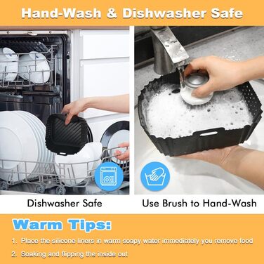 Силіконові форми YQL для подвійної фритюрниці Ninja SL400EU/ SL400EUCP, силіконова вставка для фритюрниці 2PCS, аксесуари для фритюрниці Ninja Foodi Max Dual Zone AF400EU/ AF400EUCP (чорна)