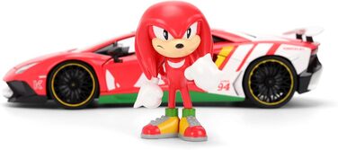 Іграшковий набір Jada Toys Sonic Lamborghini Aventador SV (19 см) та фігурка Наклз (7 см) металева модель авто з відкриваючими деталями для дітей від 8 років
