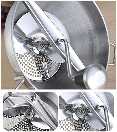 Кухонна м'ясорубка Dariokki з нержавіючої сталі, процідити і натерти на тертці та овочева, легко чиститься, довговічна якість