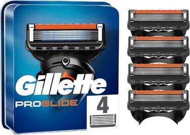 Наповнювачі для чоловічих бритв Gillette ProGlide, 4 шт. и, з 5 антифрикційними лезами для ретельного, тривалого гоління 4 заправними лезами