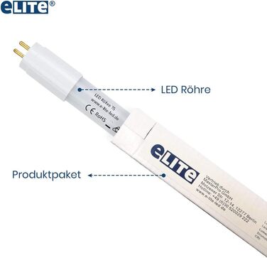 Світлодіодна трубка eLITe T5, 51,7 см, 7 Вт, дуже яскрава, 720 лм, 840, 4000 кельвінів, універсальний білий, ТІЛЬКИ ДЛЯ EVG, 140 градусів, однорідне світло, довговічність 50 000 год, гарантія 3 роки