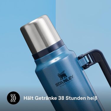 Термос Stanley Classic Legendary 1.4 л - Зберігає напої гарячими або холодними протягом 40 годин - Термос з нержавіючої сталі - Без BPA - Можна мити в посудомийній машині - Hammertone Lake 1420 мл Hammertone Lake