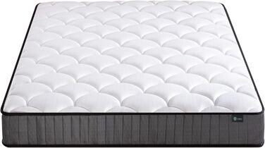 Двомісний матрац ZINUS пружинний та з піни з ефектом пам&39яті 135 x 190 см висота 15 см середньої жорсткості гібридний матрац, що підтримують шкіру ортопедичний пружинний матрац з підтримкою тіла двоспальний (135 x 190 см) білий