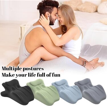 Подушка для пар, подушка Sweet Spot, кут нахилу 27 для ідеального положення, ергономічна підтримка постави для хребта та багатофункціональна подушка для ліжка, ідеально підходить для сидіння та лежання (чорна)