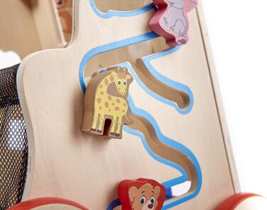 Дитячі ходунки IKONKA 6-в-1, навчальний кубик для перших кроків, іграшка для перенесення, рахування, визначення часу, сортування кольорів, розвитку дрібної моторики, дерев&39яні, веселі кольори, різнокольорові