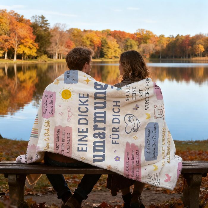 Подарунок для дівчини/дівчини 150x200 см Ковдра для обіймів для найкращої подруги/обіймів, натхненний подарунок для дружби для жінки/дівчини/сестри на день народження, Різдво 200 x 150 см