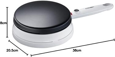 Акумуляторна для тонких млинців, 700 Вт, поверхня для випічки діаметром 18,5 см Одинарна, 677 Crpe-Maker -