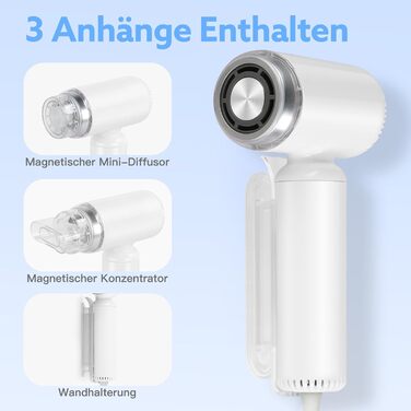 Фен Webeauty, суперлегкий іонний фен, високошвидкісний фен зі швидкістю 110 000 об/хв, 200 мільйонів негативних іонів, швидке виси