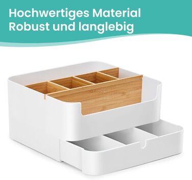 Організатор для косметики, зберігання косметики, контейнер для косметики, високоякісна багатофункціональна бамбукова косметичка з