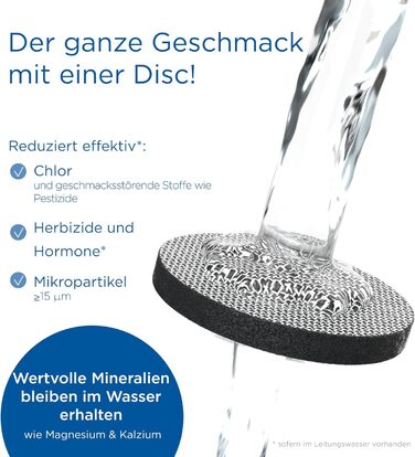 Глек для фільтра для води BRITA, білий (1,3 л), включаючи 1 фільтр для води MicroDisc - стильний, багаторазовий глек для дому, поміщається в дверцята холодильника, зменшує PFAS, хлор, мікрочастинки у водопровідній воді