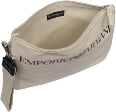 Сумка-сумка з логотипом Emporio Armani унісекс одного розміру перламутрово-сірого кольору