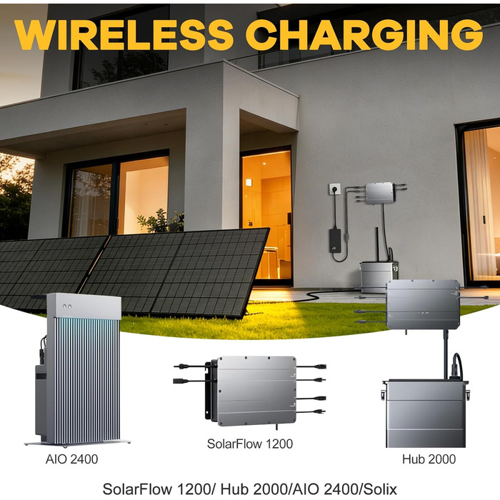 Зарядний пристрій WingFly AC-MC4, для заряджання SolarFlow Hub 1200 / Hub 2000 / AIO 2400 / Solix, 54V/3A, 162W, підходить для використання взимку та в дощову пору року.