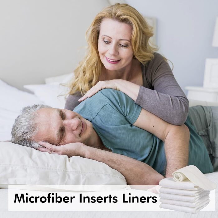 Бамбукових прокладок з мікрофібри для дорослих, тканинні підгузки для догляду за нетриманням, 4-шарові, можна прати, багаторазові,