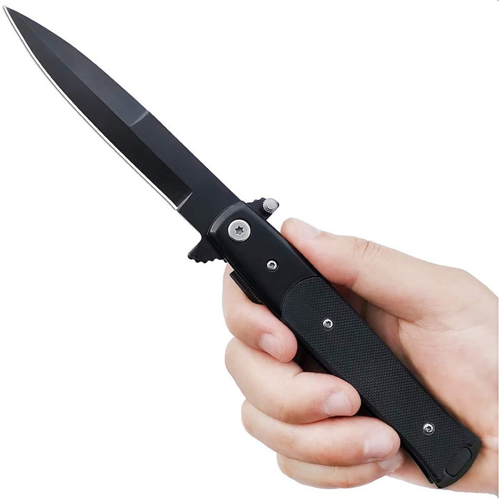 Складаний ніж Гострий ніж на відкритому повітрі Мисливський ніж та ніж для виживання Одноручний ніж Кишеньковий ніж з лезом з нерж