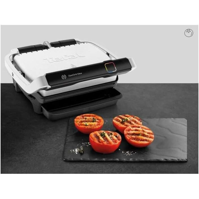 Електричний гриль Tefal Optigrill GC750D Elite для внутрішнього та зовнішнього використання Автоматичний датчик гриля Інтуїтивно зрозумілий посібник Швидке ущільнення 12 автоматичних програм 2000 Вт