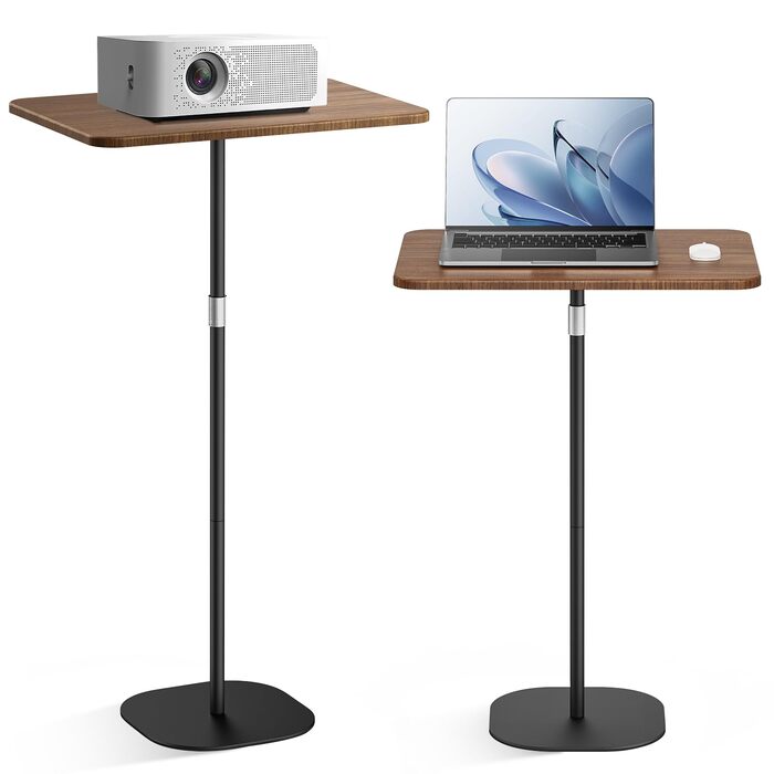 Регульований мобільний стіл для ноутбука з висотою 46-120 см. Приліжкова тумбочка для навчання, робочого столу, дивана. Чорний.