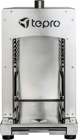 Стейк-гриль Toronto, керамічний інфрачервоний пальник потужністю 3 кВт, газ 800 градусів, розміри приблизно 23 x 56 x 40,5 см, срі