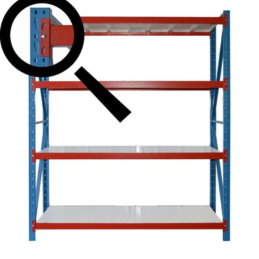 Професійний стелаж для домашнього використання, висота 172 см (основна полиця - глибина 40 см ширина 80 см) Основна полиця - глибина 40 см ширина 80 см