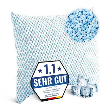 Подушка для шиї, подушка для голови 80x80 - Ергономічна подушка для сну з піни з ефектом пам&39яті, подушка для підтримки шиї, подушка для сну на боці з чохлом, комфортна подушка для дорослих, м&39яка 80 x 80 см