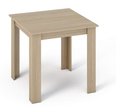 Стіл MATKAM Kongo В 75 x Ш 80 x Г 80 см, простий, прямолінійний вигляд, ламінована меблева дошка, стійка до подряпин, водовідштовхувальна, стійка до плям (дуб Сонома)