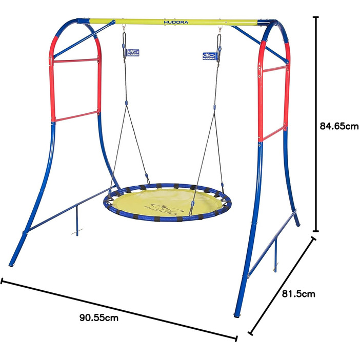 Гойдалка-гніздо Каркас гойдалки виготовлений з металу-Гойдалка садова-64023, 120 см одномісна, 64023