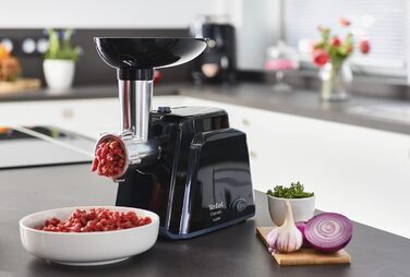 М'ясорубка Tefal NE105838 1400 Вт чорна нержавіюча сталь