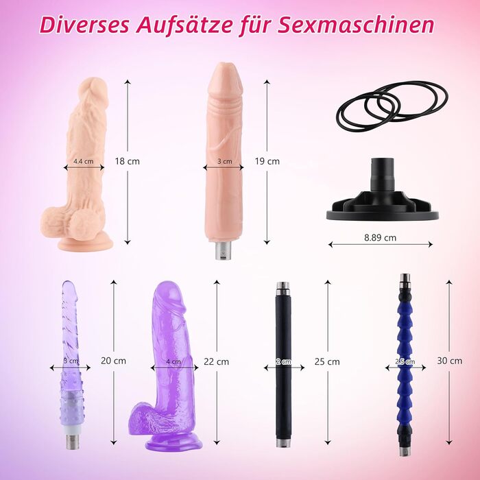 Секс-машина KlicLok з 7 насадками, з бездротовим пультом управління