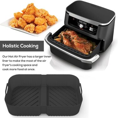 Аксесуари для фритюрниці NAVESO для шухляди Ninja Foodi Flexdrawer 10.4 л AF500DE, 3 шт. и аксесуарів для силіконової форми для фритюрниці, аксесуари для фритюрниці для двозонної аерофритюрниці, аксесуари для фритюрниці