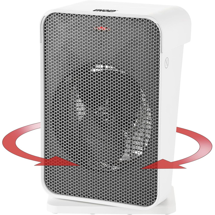 Теплова гармата Unold 86450 IP21 (Білий/Сірий) 1800 Вт, функція вентилятора, обертання 70, захист від перегріву, ручка для перенесення, таймер з автовимкненням