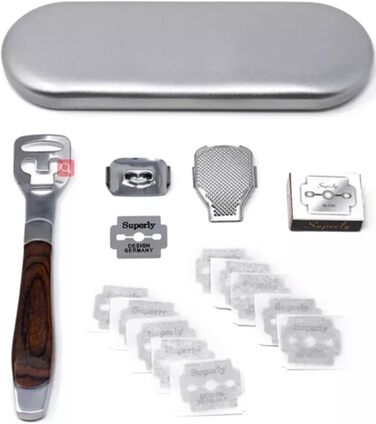 Одноразових бритв для видалення мозолів міні-набір для педикюру бритва для стоп та 10 запасних лез, 100
