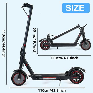 Складаний електричний самокат із допуском для дорослих, передня та задня амортизація, акумулятор 10,4 Аг, запас ходу 2535 кілометрів, підключення до додатку