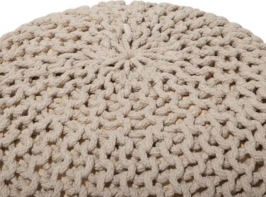 Практичний пуф Вовняний 40x25 см Бежевий Conrad