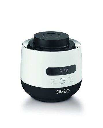 Йогуртниця SIMO YVA760 для домашнього приготування йогурту, скіру та сиру (в т.ч. з рослинного молока), набір з 6 баночок, 19 x 22,5 см