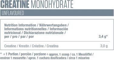 Креатин моногідрат Dymatize Creapure, 500 г – Без смаку, 147 порцій