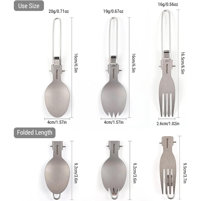 Набір кемпінгових тарілок 8-в-1 з 5 титановими каструлями та складною виделкою, ложкою, легким посудом, столовими приборами для барбекю, кухні, походів, пікніка