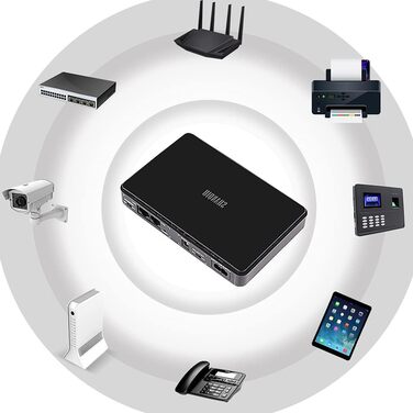 Міні ДБЖ з гігабітним POE для роутера, модему, камери спостереження, вхід змінного струму вихід 5В USB 9В/12В DC 24В/48В POE (1000