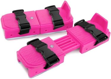 Пара регульованих ковзанів для малюків - подвійні ковзани з ремінцем для кріплення, взуття для катання на ковзанах для малюків, початківців, дітей, юніорів, рожеві, 1