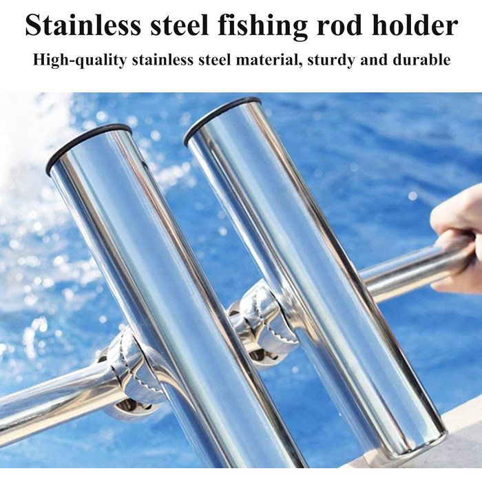 Підставка для вудок KSTE, підставки для вудок, тримачі для вудок, аксесуари для тримачів для вудок з нержавіючої сталі для рейок від 1&quot до 1-1/4&quot