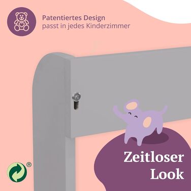 Пеленальний матрацик сумісний з комодами IKEA Hemnes тощо 159,5x80x10 см Пеленальний матрацик з кришкою з сірого дерева МДФ Пелена