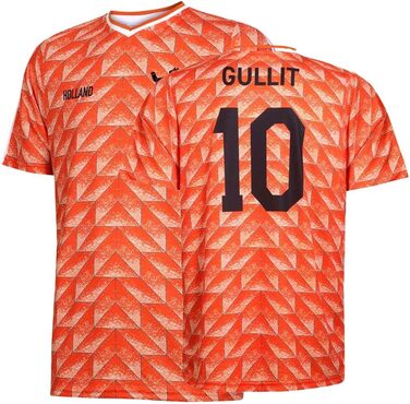 Футбольна майка EK 88 Gullit - Нідерланди - Помаранчева - Діти та дорослі - Хлопчики - Чоловіки - Спортивний одяг - Подарунки - Спортивні футболки - Спортивний одяг M